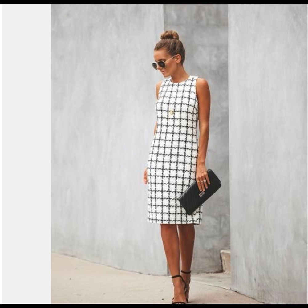 Checkered Sheath Dress